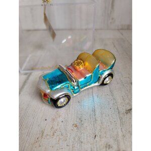 Vintage antique car blown glass ornament Xmas‎